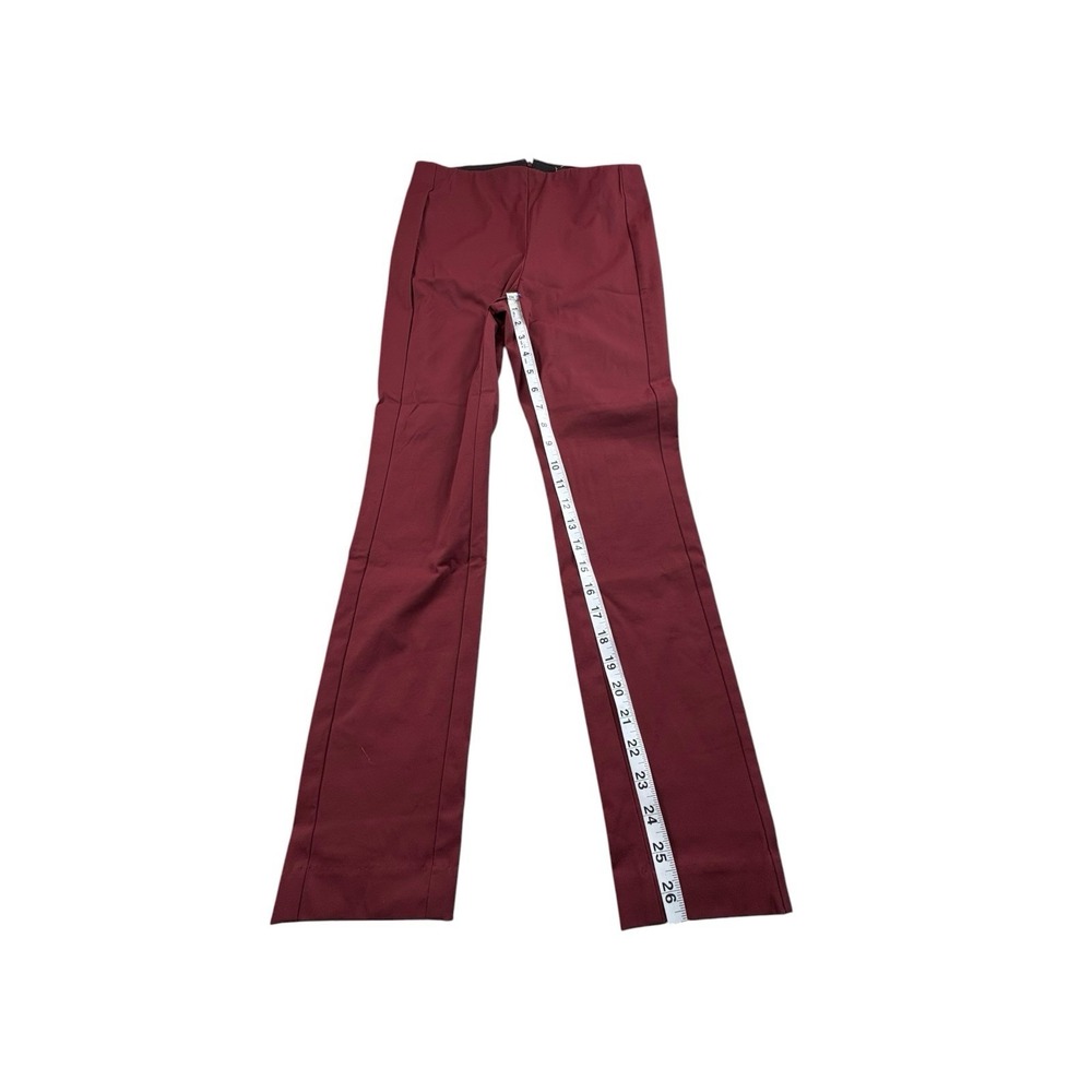 Theory Navalan Neoteric Burgundy Stretch Skinny Pants Womens 8 NWOT - Picture 5 of 7